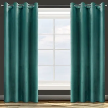 Závěs ArtFir Stínicí závěs ROSA K | tmavá tyrkysová 140 x 250 cm