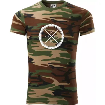 Pánské tričko Paličky bicí ROCK - Army CAMOUFLAGE - XS ( Hnědý maskáč )