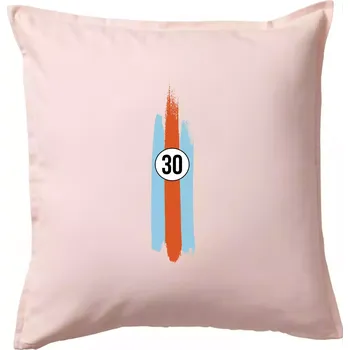 Polštář Vintage Race 30 - Polštář 50x50 - 50x50 - Včetně výplně ( Světle růžová )