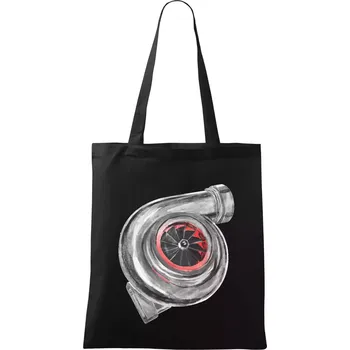 Turbo olejomalba - Taška bavlněná - 42 x 38 cm ( Černá )