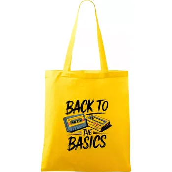 Back to the basics 90s - Taška bavlněná - 42 x 38 cm ( Žlutá )