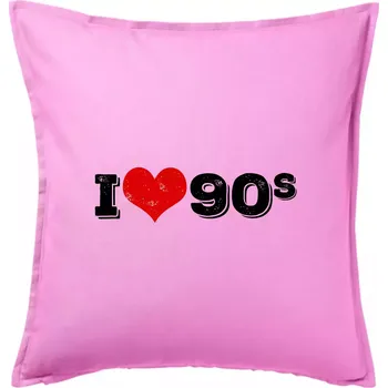 Polštář I love 90s - Polštář 50x50 - 50x50 - Pouze potah ( Růžová )