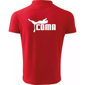 Pánská košile Coma parodie - Polokošile pánská Pique Polo 203 - M ( Červená )