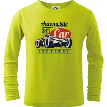 Chlapecké tričko Automobile sports car - Triko dětské Long Sleeve - 146 cm/10 let ( Limetková )