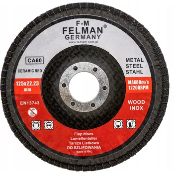 Brusný kotouč Lamelový brusný kotouč 125 mm CA60 inox ceramic FELMAN