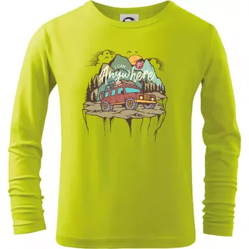 Dětská móda Adventure car - Triko dětské Long Sleeve - 122 cm/6 let ( Limetková )