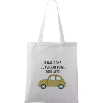U nás doma je veterán pouze toto auto zelené - Taška bavlněná - 42 x 38 cm ( Bílá )