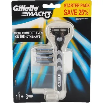 Břitva na holení Holicí strojek na náhradní hlavice Gillette 1 ks MACH 3, 2 náhradní břity