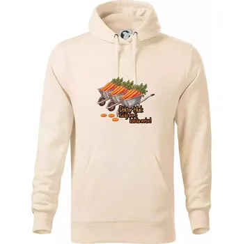 Pánská mikina Doktor říkal - 3 kolečka mrkve - Mikina pánská Cape s kapucí - 2XL ( Mandlová )
