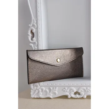 VELKÁ KOŽENÁ PENĚŽENKA PECA del SOL Metallic Brown