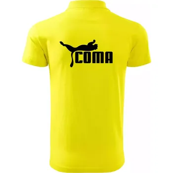 Pánská košile Coma parodie - Polokošile pánská Pique Polo 203 - 5XL ( Citrónová )