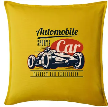Polštář Automobile sports car - Polštář 50x50 - 50x50 - Včetně výplně ( Žlutá )