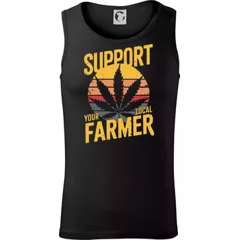 Pánské termoprádlo Marihuana - Support local farmer - Tílko pánské Core - 2XL ( Černá )