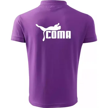 Pánská košile Coma parodie - Polokošile pánská Pique Polo 203 - 4XL ( Fialová )