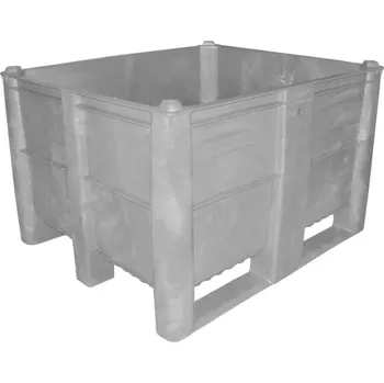 Úložný box PLASTOVÝ BOX TYP 800 PLNÝ, ROZM. 1200x800x740 MM, STANDARD, SVĚTLE ŠEDÝ, OZN. 1000200000