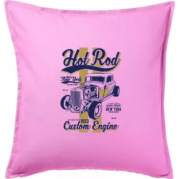 Polštář Hot Rod New York - Polštář 50x50 - 50x50 - Pouze potah ( Růžová )