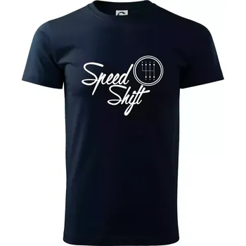 Speed shift - Klasické pánské triko vyšší gramáže - S ( Námořní modrá (velmi tmavá - téměř černá) )