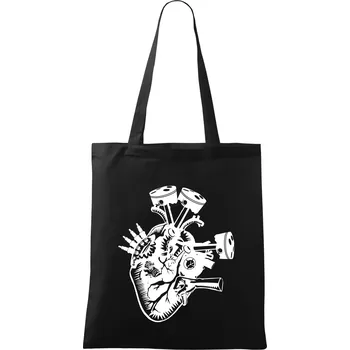 Řidičovo srdce - Taška bavlněná - 42 x 38 cm ( Černá )