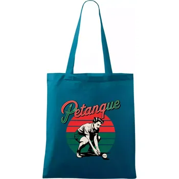 Petanque žena - Taška bavlněná - 42 x 38 cm ( Petrolejová )