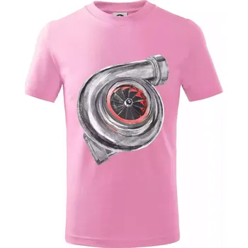 Turbo olejomalba - Tričko dětské bavlněné - 122 cm/6 let ( Růžová )