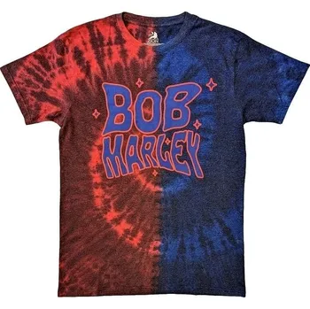 Bob Marley Tričko Trippy Text Unisex Red/Blue XL