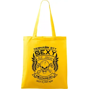 Nesnáším být sexy - mechanik - Taška bavlněná - 42 x 38 cm ( Žlutá )