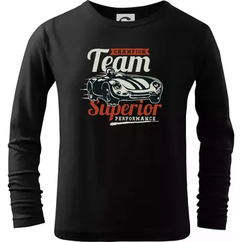 Chlapecké tričko Superior performance team - Triko dětské Long Sleeve - 104-110cm / 3-4 roky ( Černá )