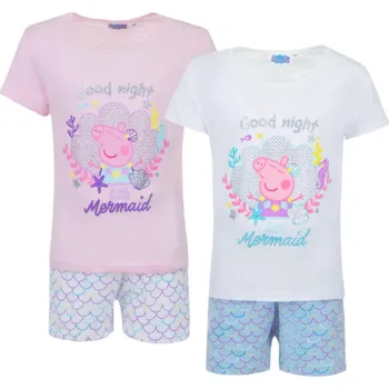 Dívčí pyžamo Sun City Dívčí pyžamo PEPPA PIG mušle krátké Barva: Bílá, Velikost: 98