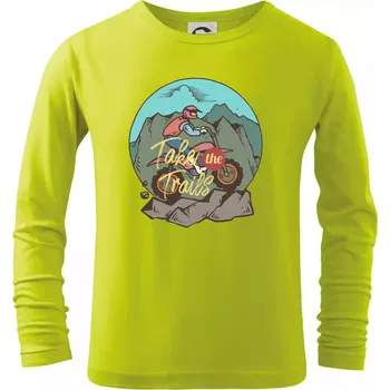 Dětská móda Offroad Moto - Triko dětské Long Sleeve - 134 cm/8 let ( Limetková )