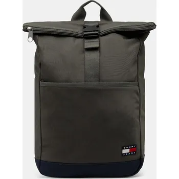 Sportovní batoh Batoh Tommy Jeans pánský, zelená barva, velký, AM0AM13401 78X, vel. ONE SIZE