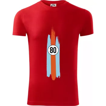 Vintage Race 80 - Viper FIT - Pánské zůžené tričko - M ( Červená )