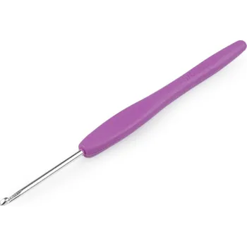 Nástroj na niť a příze Háček na háčkování se silikonovou rukojetí vel. 2,5-6, malé, 2 (3 mm) náhodná barva