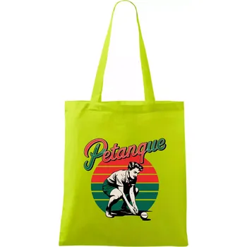 Petanque žena - Taška bavlněná - 42 x 38 cm ( Limetková )