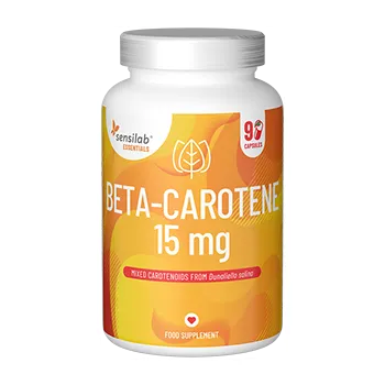 Zdraví Essentials Beta Karoten 15 mg, vysoká dávka – Vegan, 90 kapslí