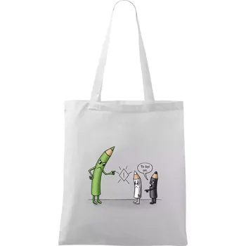 Pastelky - kdo to byl? (Hana-creative) - Taška bavlněná - 42 x 38 cm ( Bílá )