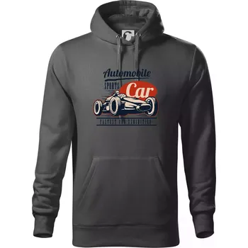 Pánská mikina Automobile sports car - Mikina pánská Cape s kapucí - 4XL ( Ocelově šedá )