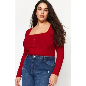 Dámské tričko Dámské tričko Trendyol TBBSS22AF0027/Black Trendyol tmavě červená 1999431