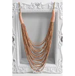 BÉŽOVÝ KORÁLKOVÝ NÁHRDELNÍK PECA del SOL