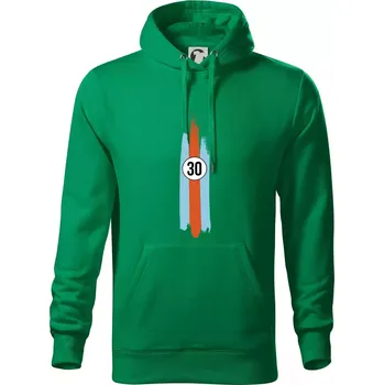 Pánská mikina Vintage Race 30 - Mikina pánská Cape s kapucí - 4XL ( Středně zelená )