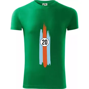 Pánské tričko Vintage Race 20 - Viper FIT - Pánské zůžené tričko - S ( Středně zelená )