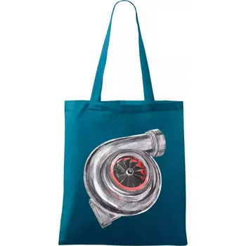 Turbo olejomalba - Taška bavlněná - 42 x 38 cm ( Petrolejová )