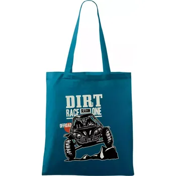 Dirt race offroad - Taška bavlněná - 42 x 38 cm ( Petrolejová )