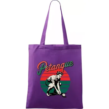 Petanque žena - Taška bavlněná - 42 x 38 cm ( Fialová )
