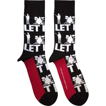 Pánské ponožky The Beatles Ponožky Let It Be Silhouettes Repeat Black 40-45