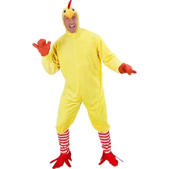 Karnevalový kostým Kostým kuře (overal, ponožky a maska) - M