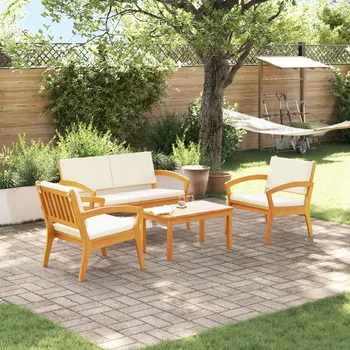 Zahradní nábytek z dřeva VidaXL, růžový, 4 díly