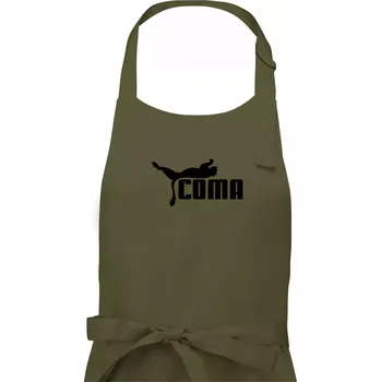 Kuchyňská zástěra Coma parodie - Dámská zástěra na vaření - Univerzální velikost ( Khaki )
