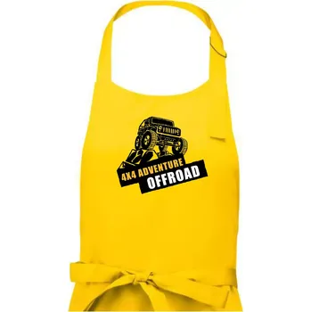 Kuchyňská zástěra 4x4 adventure offroad - Dámská zástěra na vaření - Univerzální velikost ( Žlutá )