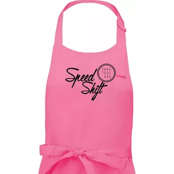 Kuchyňská zástěra Speed shift - Dámská zástěra na vaření - Univerzální velikost ( Růžová )