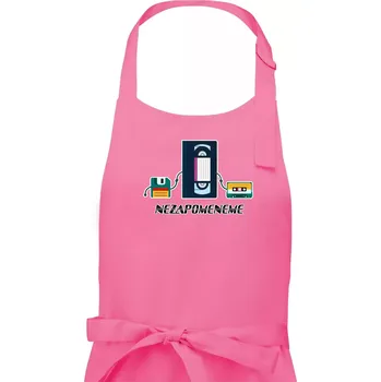 Kuchyňská zástěra Nikdy nezapomeneme 90s - Pánská zástěra na vaření - Univerzální velikost ( Růžová )